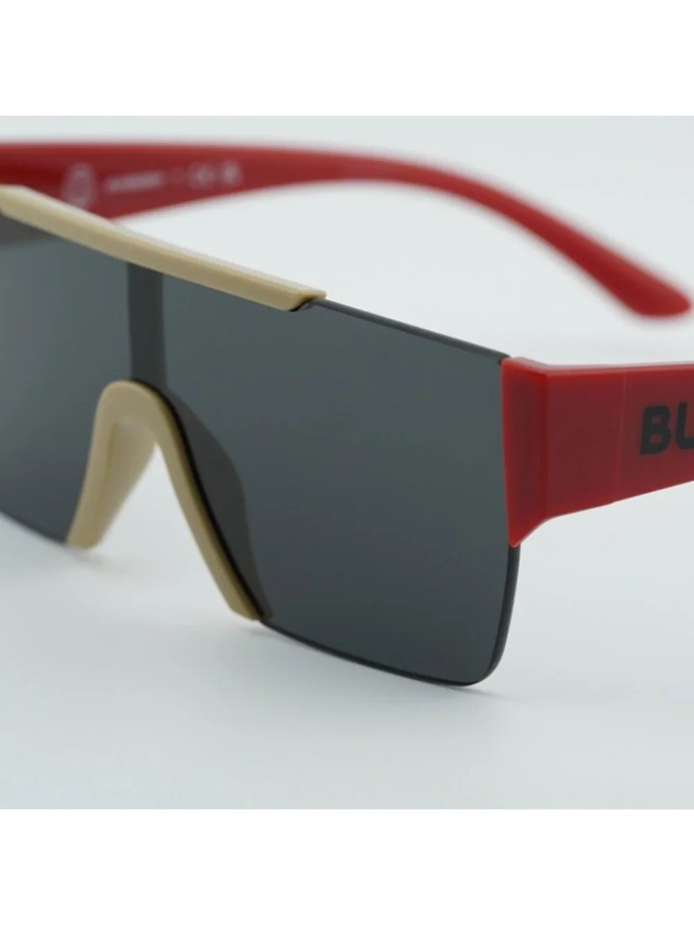 Burberry Kids JB4387 404787 Sunglasses Beige/Red Shield Frame, Grey Lenses